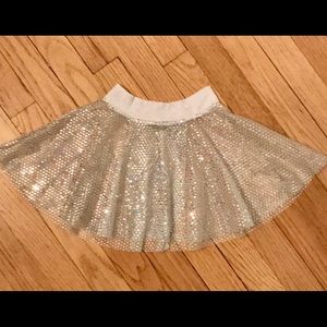 Silver irredentist pull on skirt